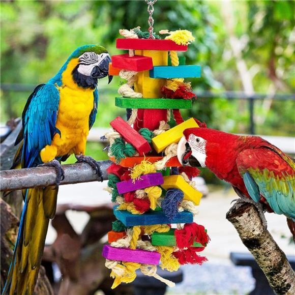 Extra Large Bird Parrot Toys for Macaws, African Grey, Amazon Parrots - Picture 2 of 6